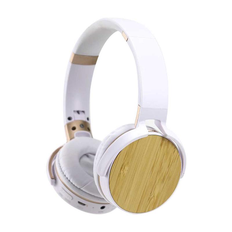 custom Bluetooth headphone with touch of bamboo